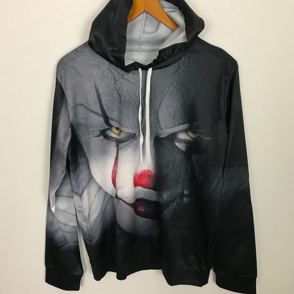 Pennywise Clown Unisex Graphic Hooded 3D Pullover - Picture 3 of 6